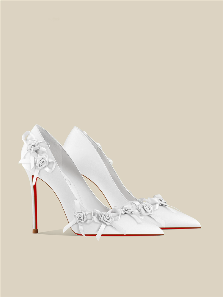 Women'S Shoes Red Bottoms - Spring new pointed shallow mouth white