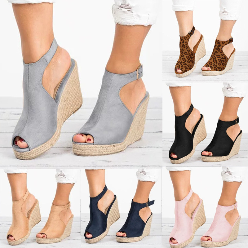 Espadrille Wedge Shoes - Heeled Sandals for Women Summer 2025