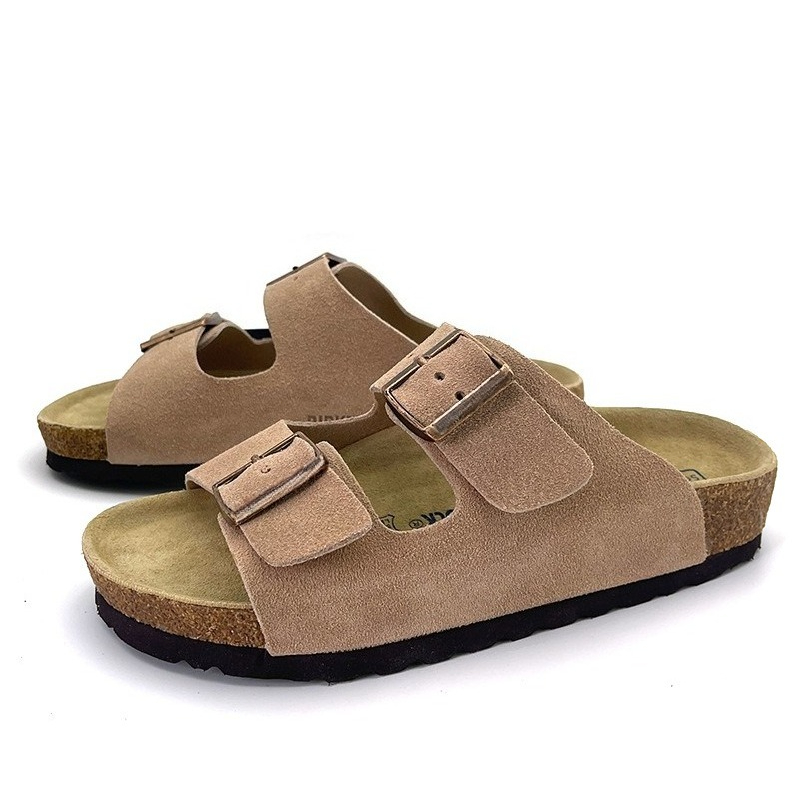 Cork Wedge Sandal - Fashion Suede Leather Platform Slippers Unisex