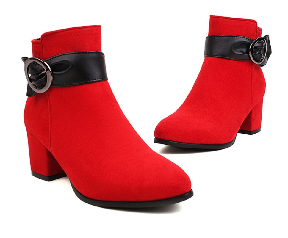 Women'S Shoes Paris - Spring Autumn Winter Faux Suede Flock