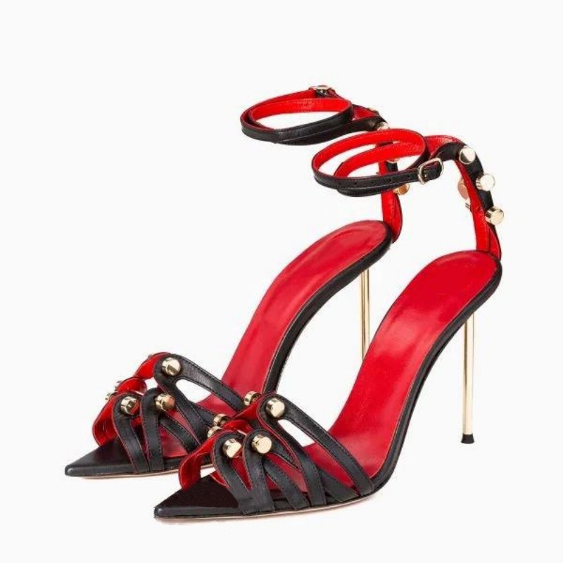 Wide Fit Heels - Roman Strap Slim High Heels Fashion