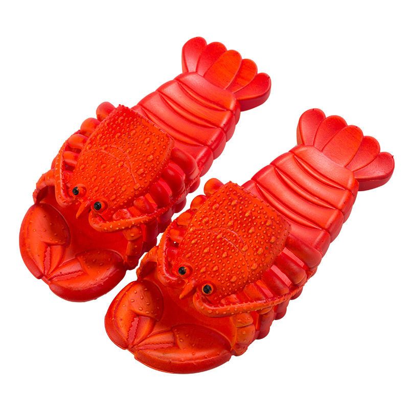 Mule Slip On - Unique Cartoon Lobster Slippers Soft Pvc