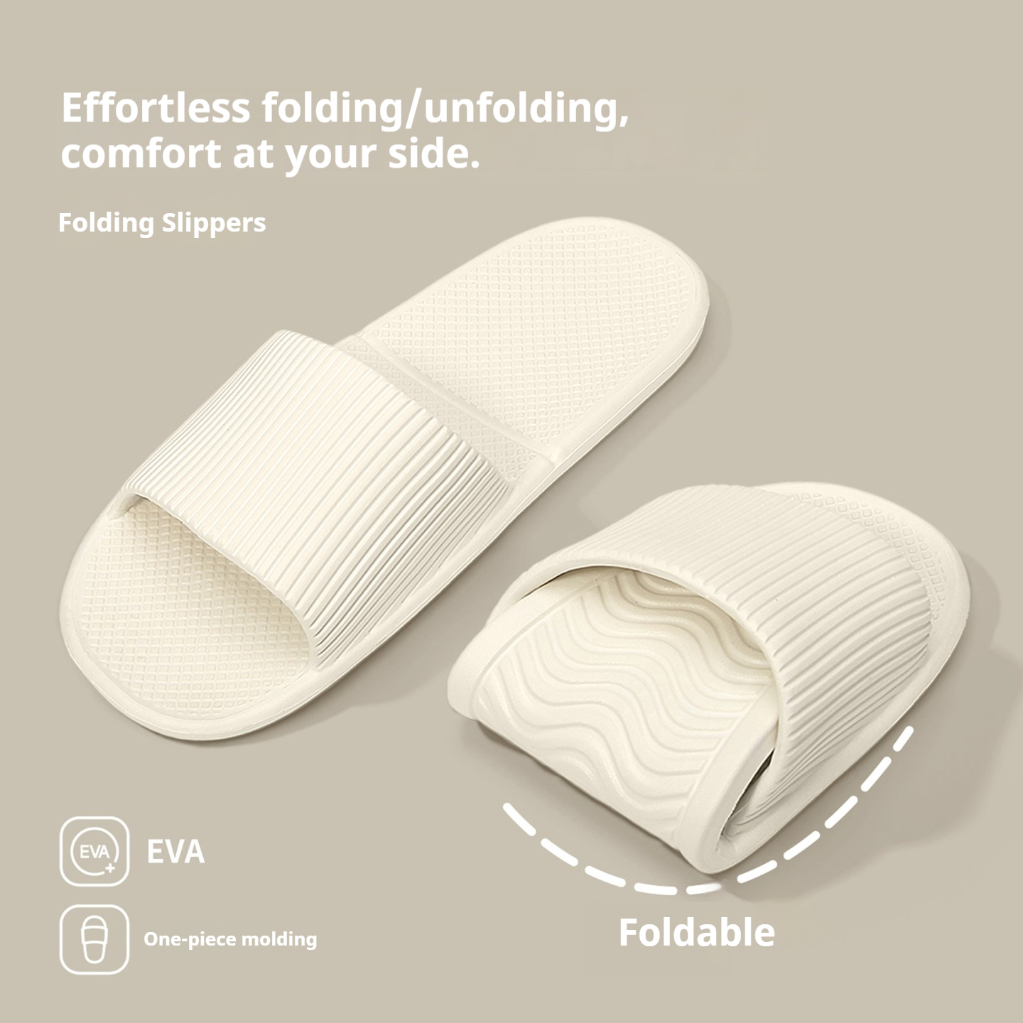 Mule Slip On - One-piece Mold Foldable Slides Women Soft