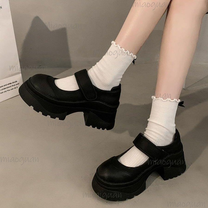 Black Retro Heightening Thick  - đánh giá và giá Women'S Shoes Loafers Black