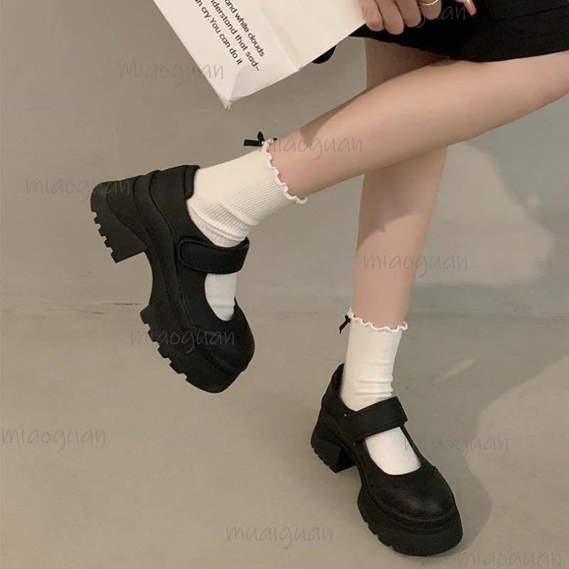 Black Retro Heightening Thick  - đánh giá và giá Women'S Shoes Loafers Black