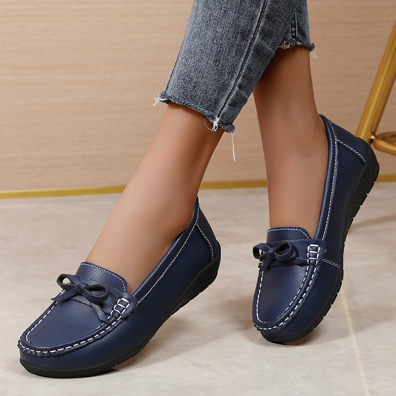 Genuine Leather Women Flats Fa - đánh giá và giá Women'S Shoes Loafers Black