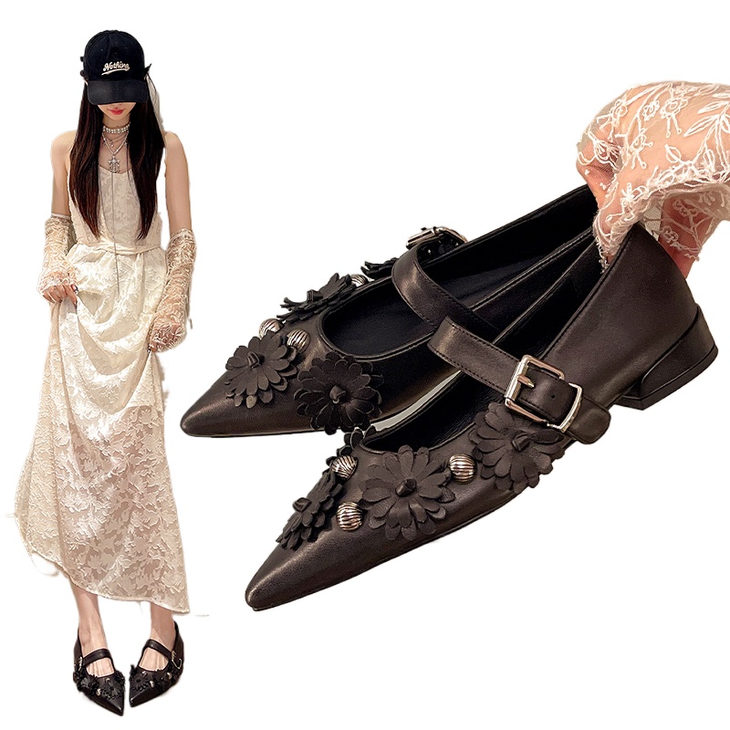 Metal Rivet Buckle Strap Soft  - đánh giá và giá Shoes For Women Flats