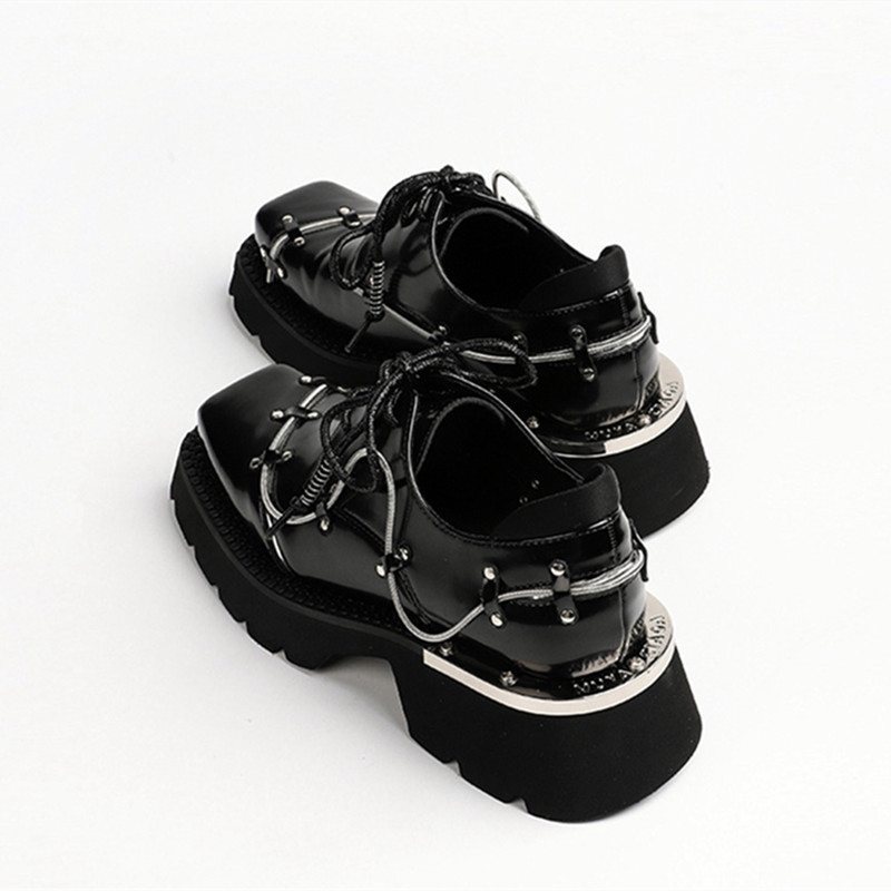 Luxury Metal Chain Decoration  - đánh giá và giá Women'S Shoes Loafers Black