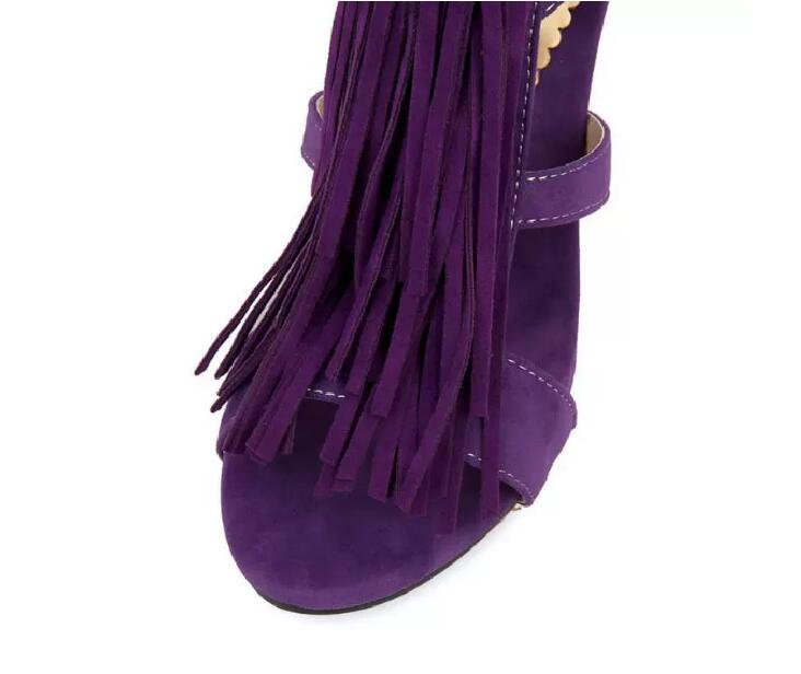 Sexy Purple Black Faux Suede T - đánh giá và giá Women'S Shoes Size 12