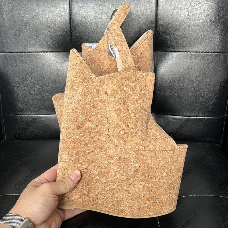 Olomm Handmade Women Summer Pl - đánh giá và giá Cork Wedge Sandal