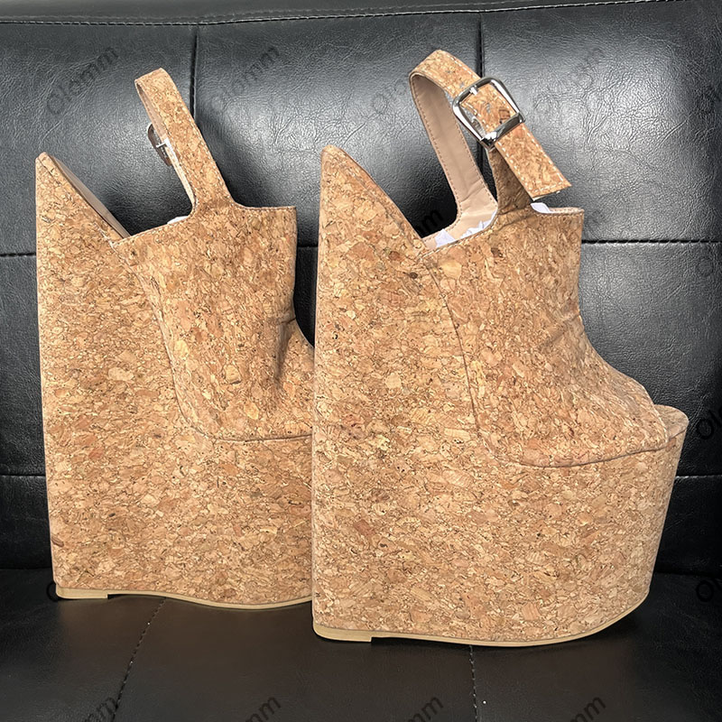 Olomm Handmade Women Summer Pl - đánh giá và giá Cork Wedge Sandal
