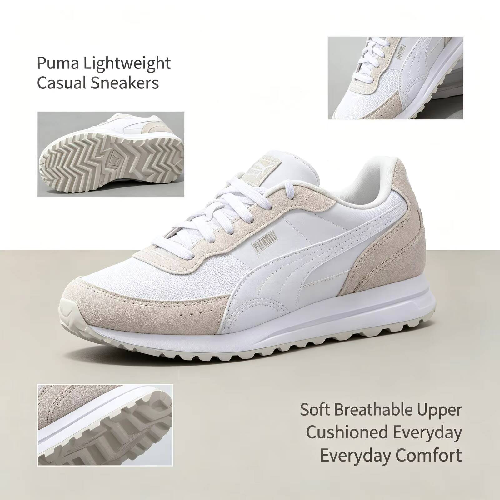 New Hot Puma White Lightweight - đánh giá và giá Women Shoes Zoom