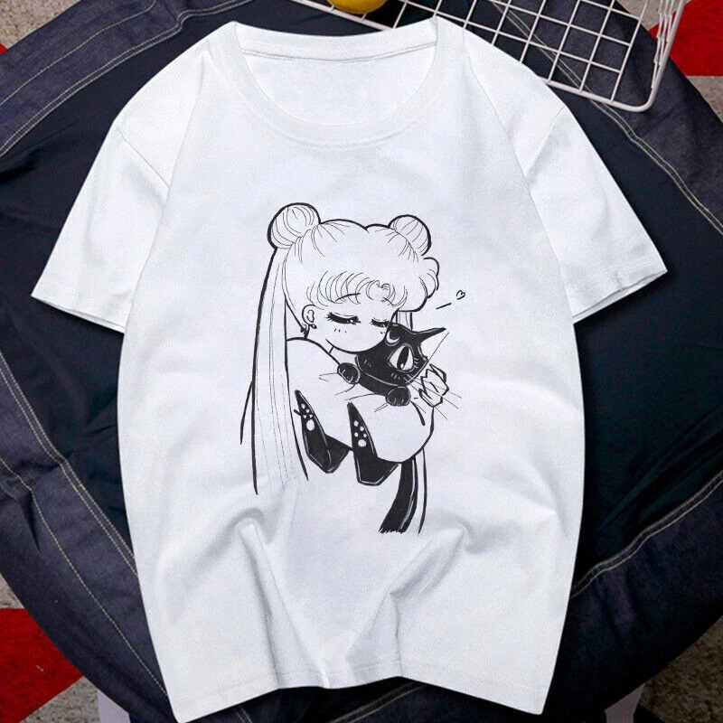 T Shirt 90s Anime Sailor Moon  - đánh giá và giá Women'S Shoes In The 90S
