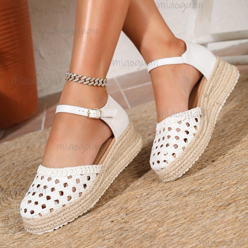 Boho Women's Hollow Out Woven  - đánh giá và giá Espadrille Wedge Shoes