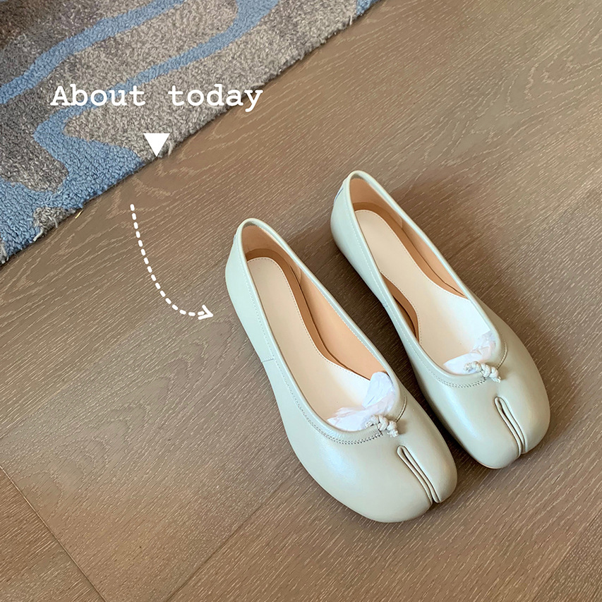 Black Ballets Flats Split Toe  - đánh giá và giá Women'S Shoes Loafers Black
