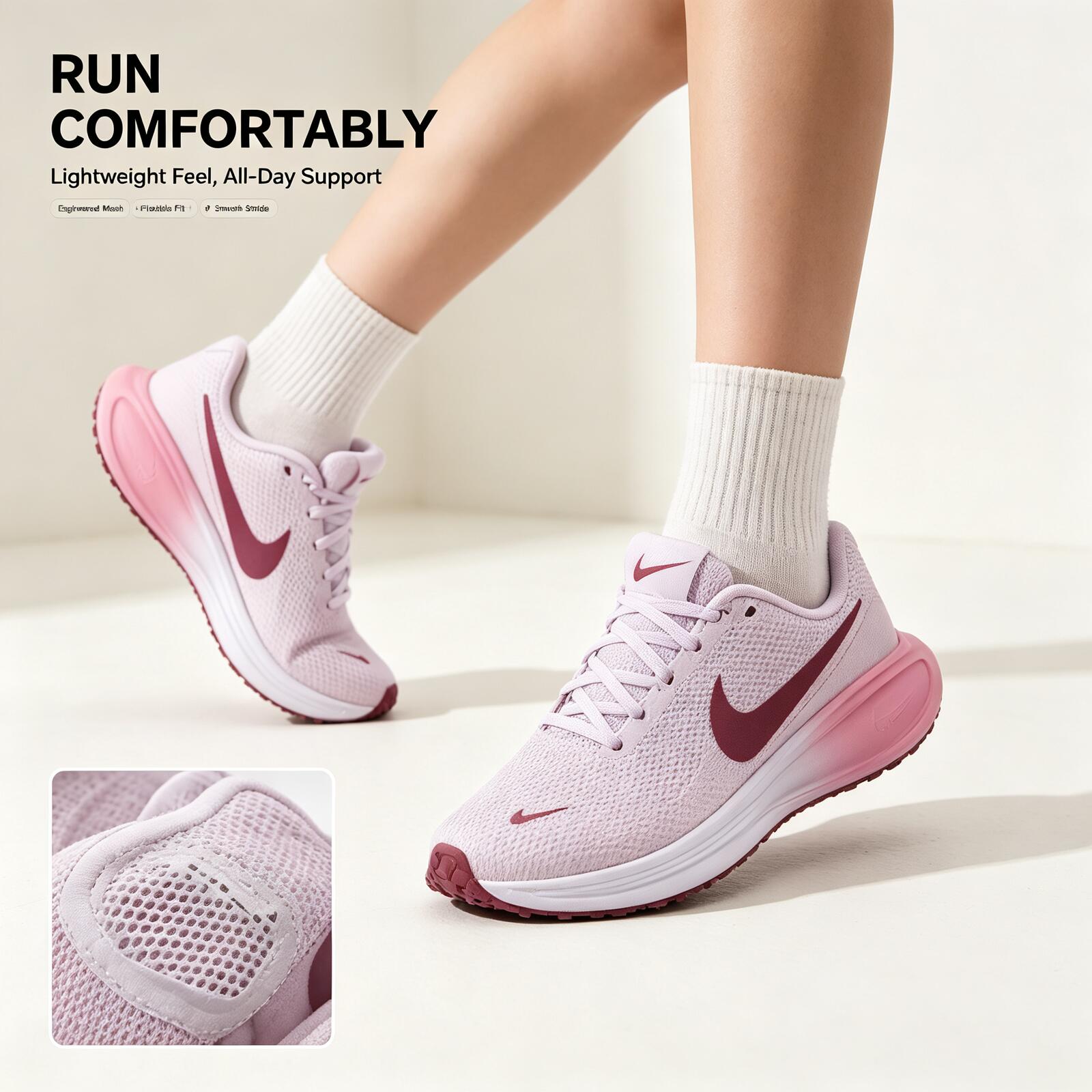 Nike Women Pink Running Shoes  - đánh giá và giá Women Shoes Zoom