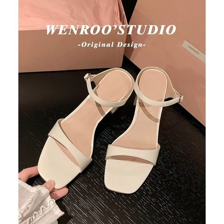 Square-Toe Chunky Heel High He - đánh giá và giá Wide Fit Heels