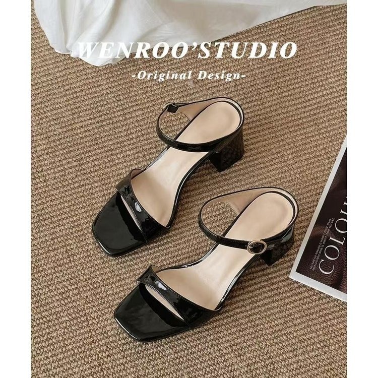 Square-Toe Chunky Heel High He - đánh giá và giá Wide Fit Heels