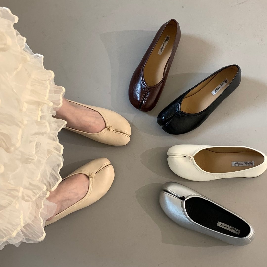 Bailamos Nữ Gót Thấp Chia Mũi  - đánh giá và giá Shoes For Women Flats