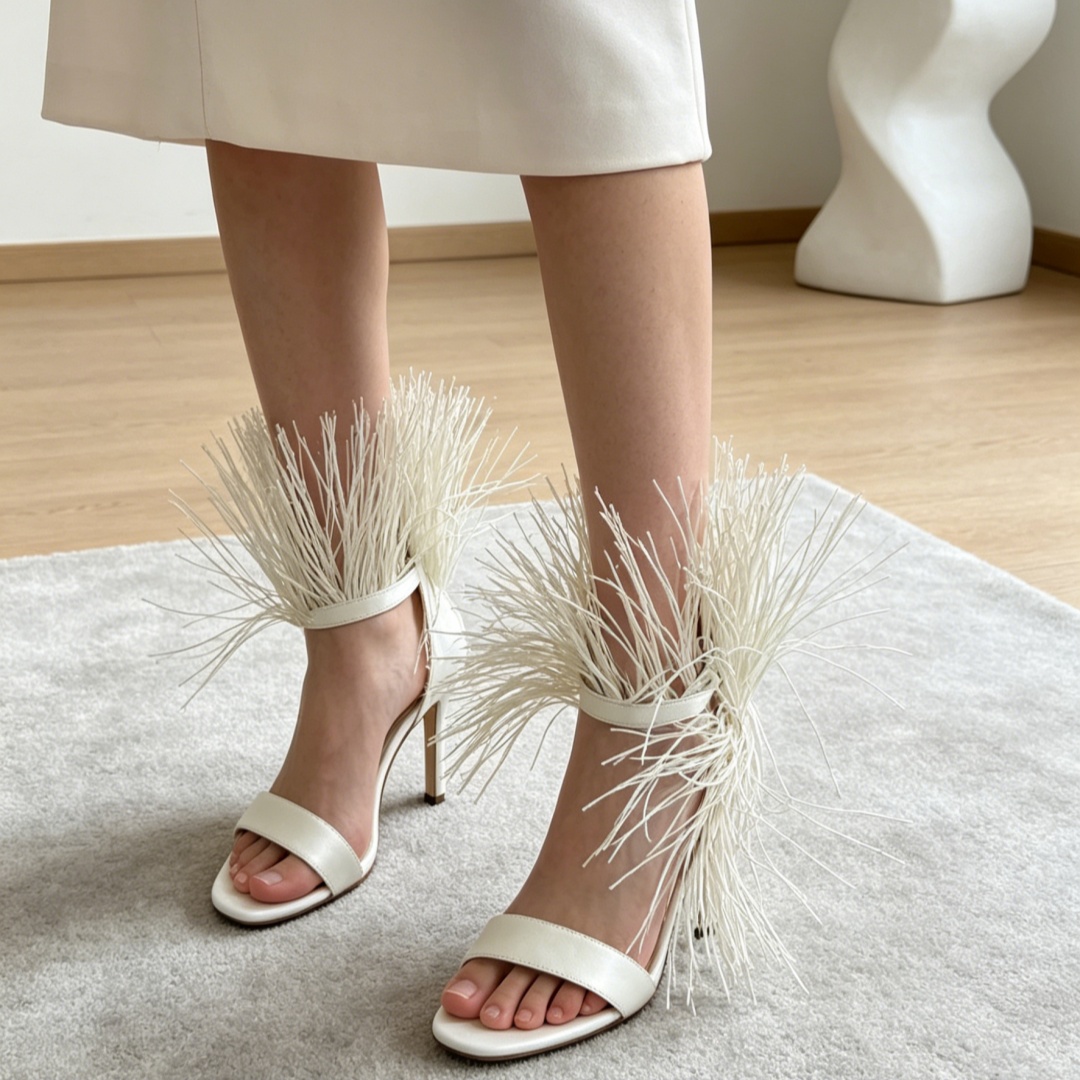 White Leather Women's Sandals  - đánh giá và giá Women'S Shoes Red Bottoms
