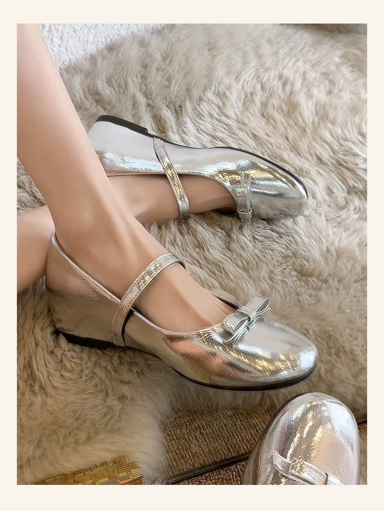 French-style bow square-toe fl - đánh giá và giá Ballet Flat Women