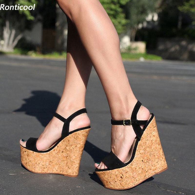 Ronticool Handmade Women Platf - đánh giá và giá Cork Wedge Sandal