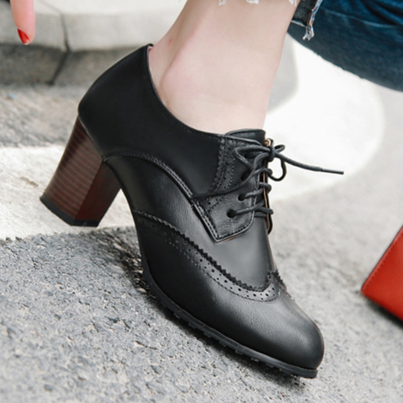 Vintage Women's High Heels Loa - đánh giá và giá Women'S Shoes Loafers Black
