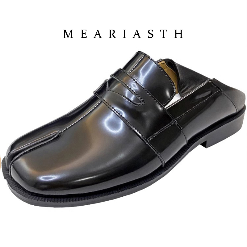 black Tabi Shoes Split Toe Pat - đánh giá và giá Women'S Shoes Loafers Black