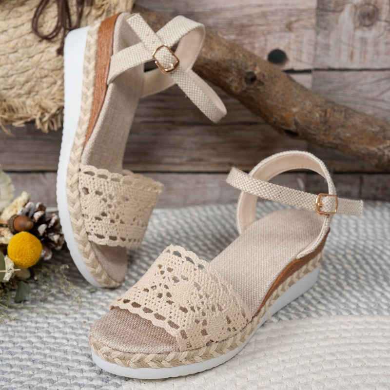 Women Lace Wedge Sandals Espad - đánh giá và giá Espadrille Wedge Shoes
