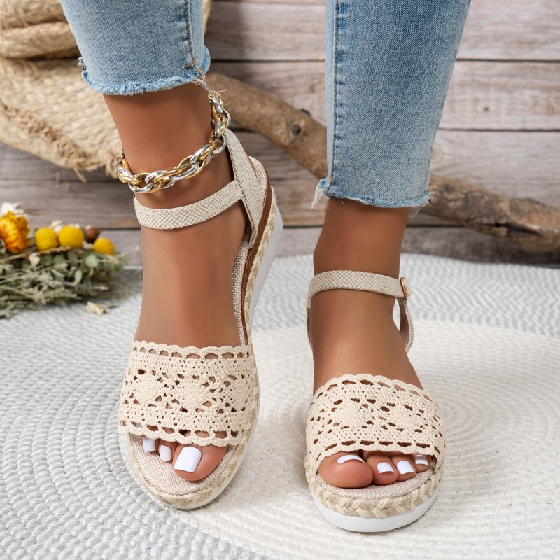 Women Lace Wedge Sandals Espad - đánh giá và giá Espadrille Wedge Shoes