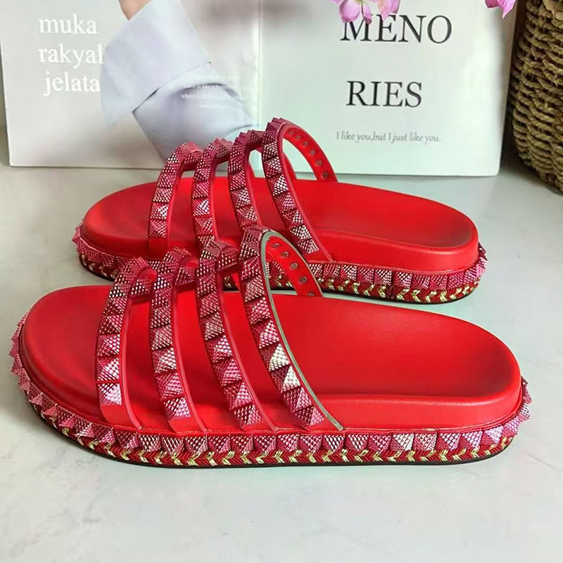 Red Rivet Studded Gladiator Sa - đánh giá và giá Women'S Shoes Red Bottoms