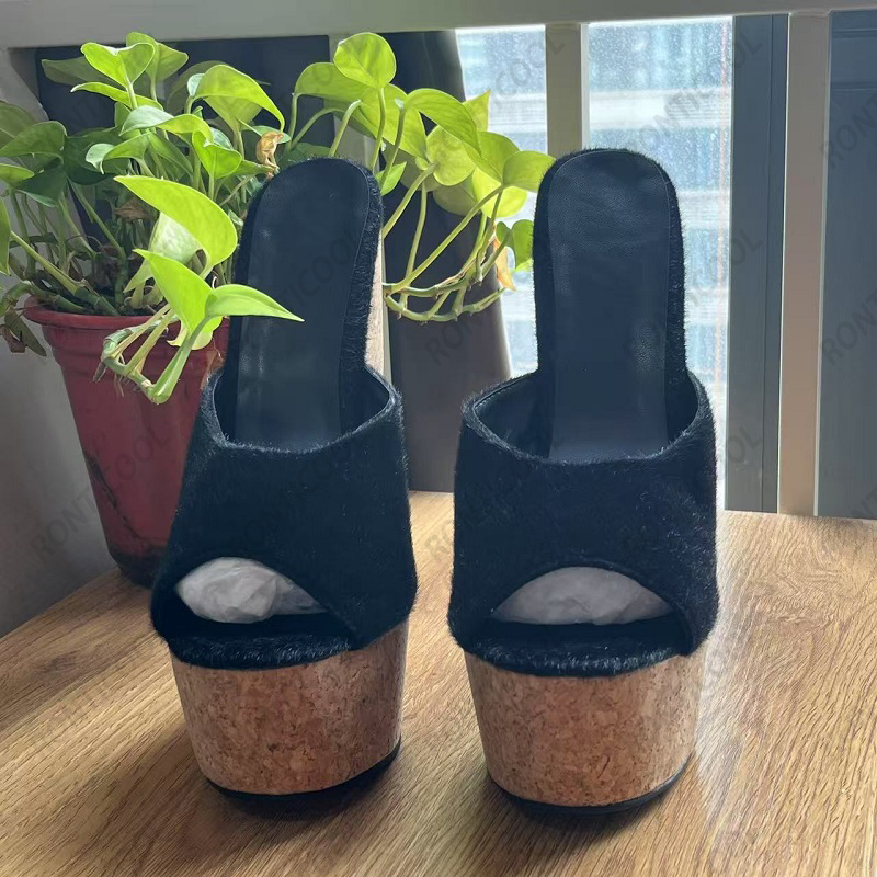 Ronticool Handmade Women's Bla - đánh giá và giá Cork Wedge Sandal