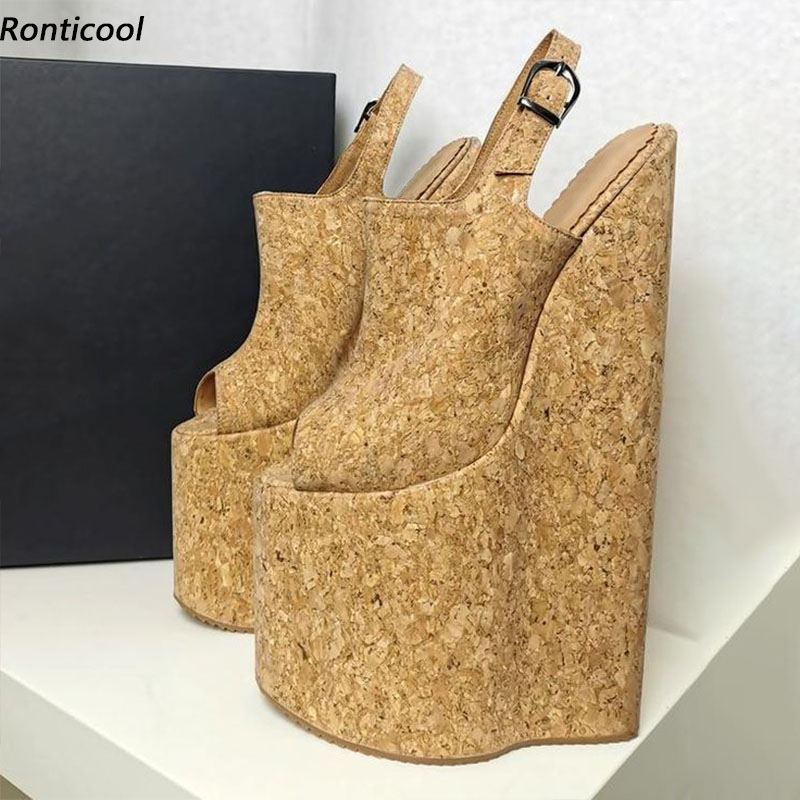 Ronticool New Women Platform S - đánh giá và giá Cork Wedge Sandal