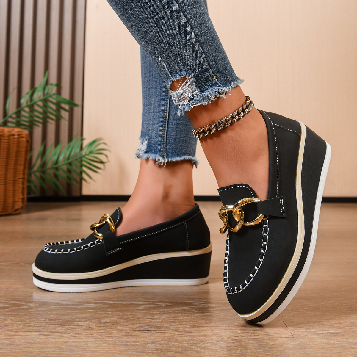 Women Platform Loafers Ladies  - đánh giá và giá Women'S Shoes Loafers Black