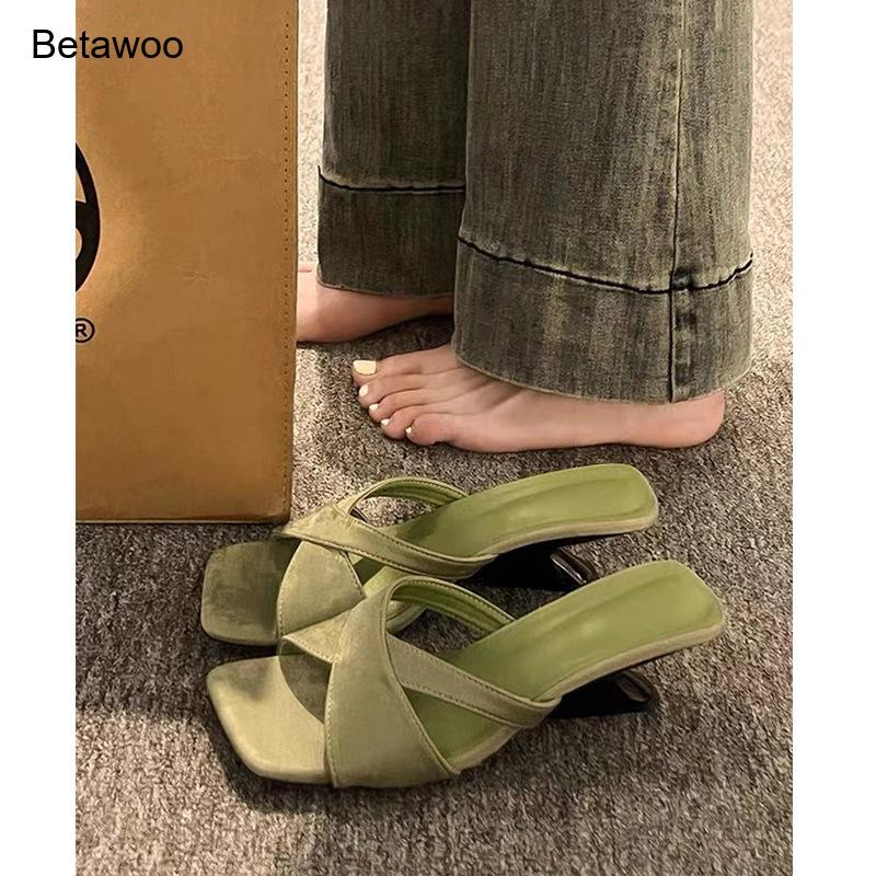 Women's Curved Block Heel Mule - đánh giá và giá Mule Slip On