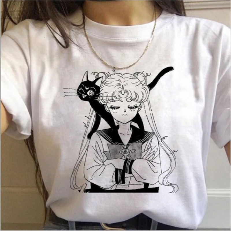 T Shirt 90s Anime Sailor Moon  - đánh giá và giá Women'S Shoes In The 90S