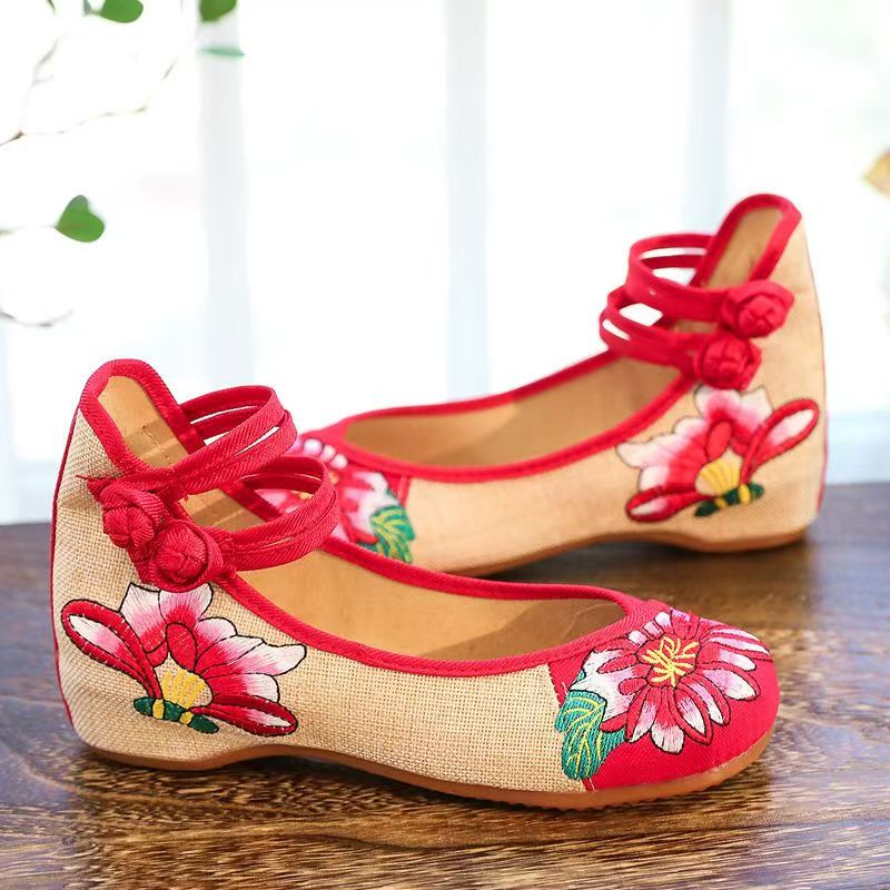 Woman Wedges Embroidered Cloth - đánh giá và giá Ballet Flat Women