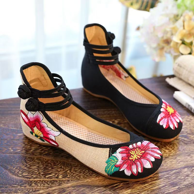 Woman Wedges Embroidered Cloth - đánh giá và giá Ballet Flat Women