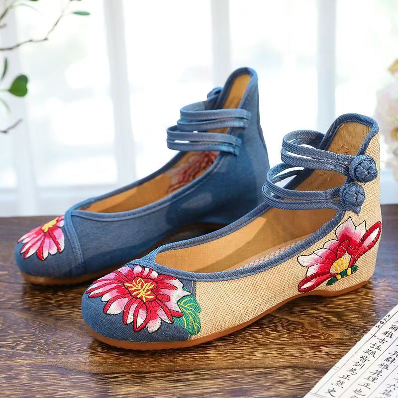 Woman Wedges Embroidered Cloth - đánh giá và giá Ballet Flat Women